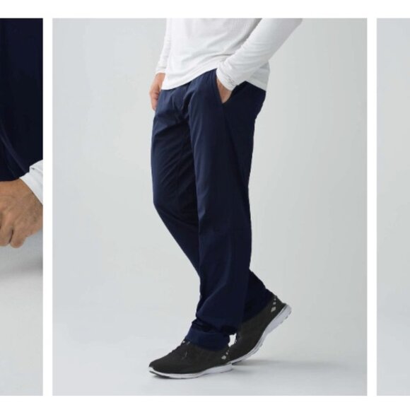 Men’s Lululemon Seawall Track Pant 2.0 Deep Navy / Black Size Large - Picture 2 of 10